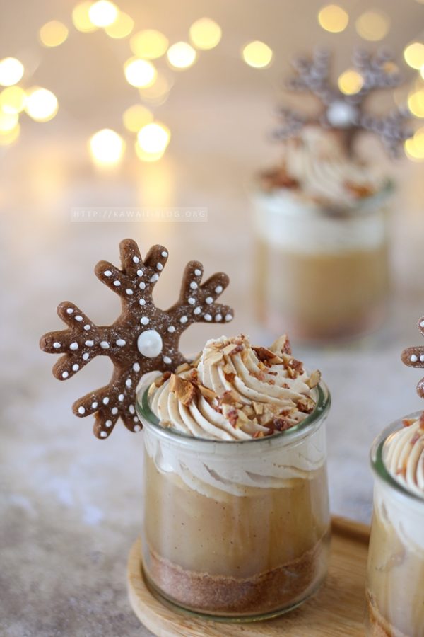 Dessert mit Birnen und Zimtcreme