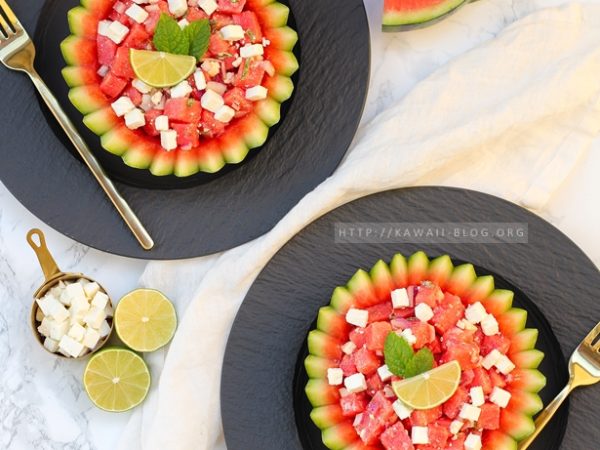 Wassermelone Feta Salat