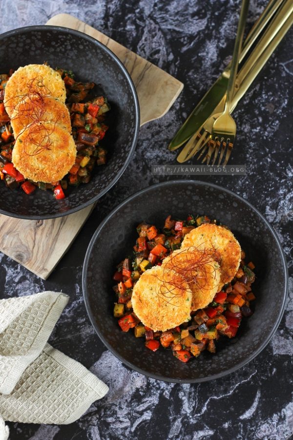 Sellerie Schnitzel mit Rataouille